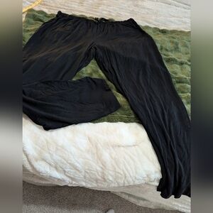 Soma Black Relaxed Pajama Pants Cool Nights Fabric